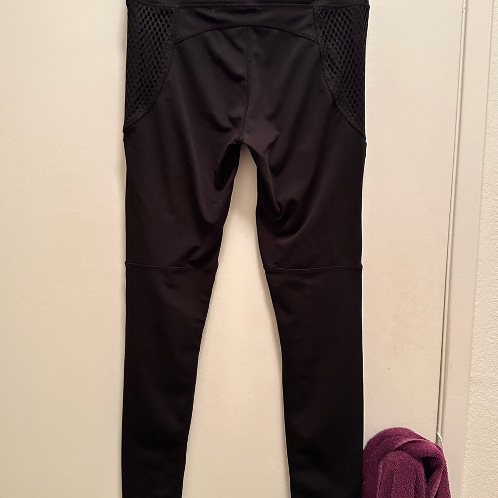 Amazon Women's Black Leggings with Mesh Panels